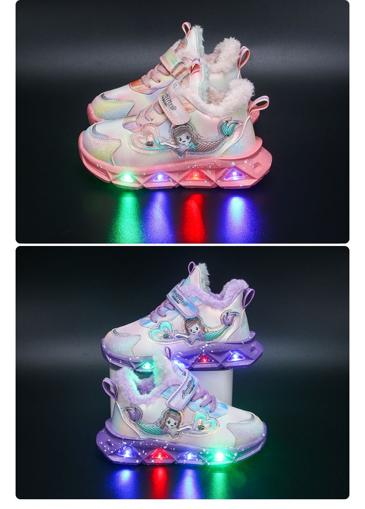 Children with light sneaker 2024 spring and autumn mesh breathable children's shoes medium and small children Princess lightweight casual shoes_voghion.com