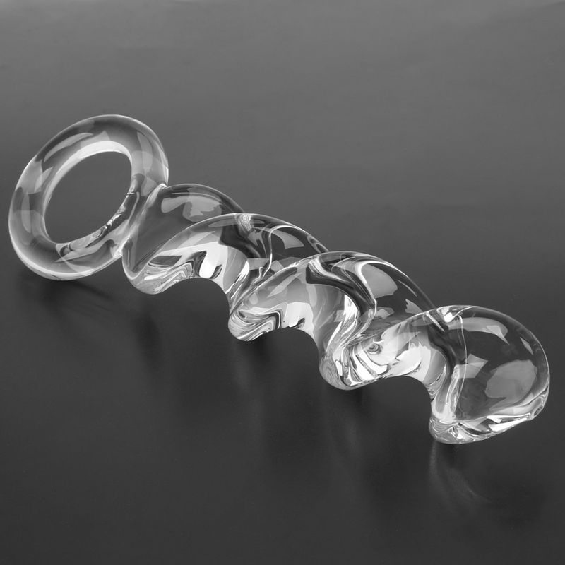 Dildo a spirale in vetro Pyrex da 20 cm per le donne l Plug anale Uomo Dilatatore di testa Masturbatore femminile Giocattoli del sesso Coppie per adulti_voghion.com