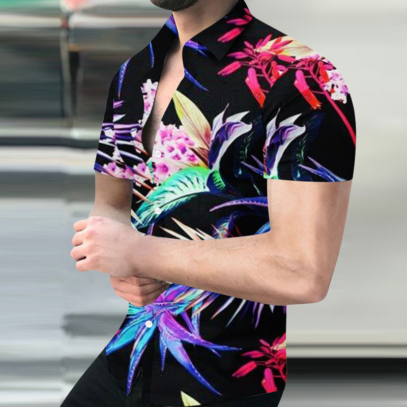 Poletna nova moška majica s kratkimi rokavi s 3D digitalnim tiskom in večjo velikostjo za prosti čas_voghion.com