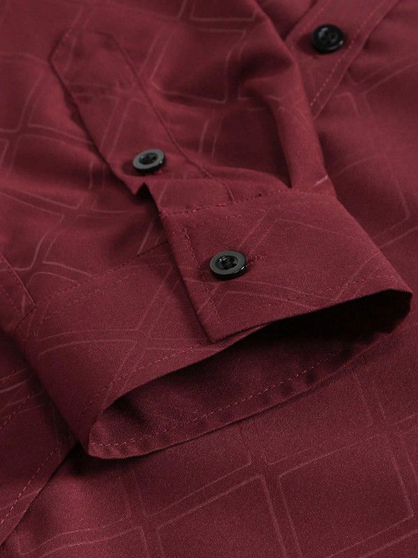 Camicia casual a quadri scuri a maniche lunghe da uomo_voghion.com