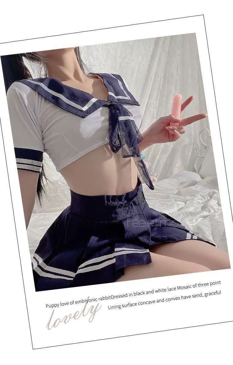 Sexy Dessous Fett Mm 100,00 kg Niedlich Pure Campus JK Plus Size Uniform Versuchung Flirten Bett Leidenschaft Anzug_voghion.com