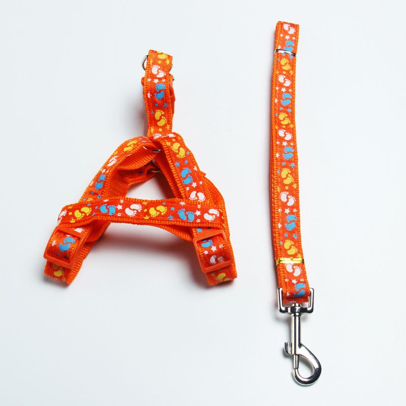 Fashion Patch Pet Multiple Colors Available Chest Harness Set Leash Dog Rope_voghion.com