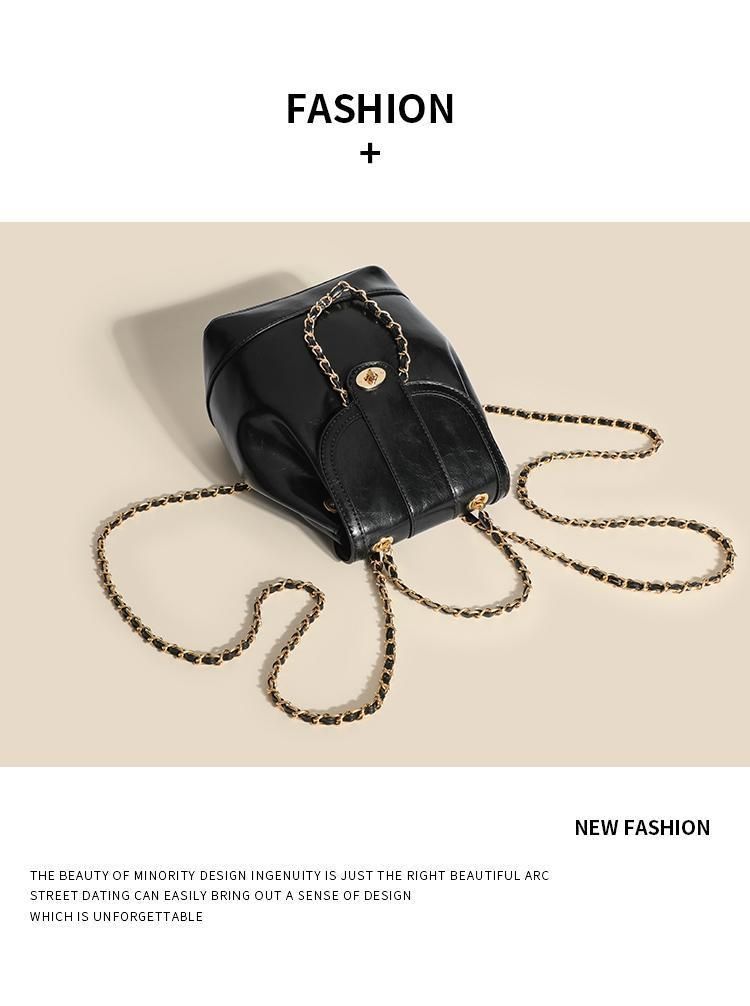 【Esclusiva dal vivo】Zaino con catena di nicchia in stile coreano 2025 Nuova borsa a tracolla da viaggio da donna alla moda per pendolari_voghion.com