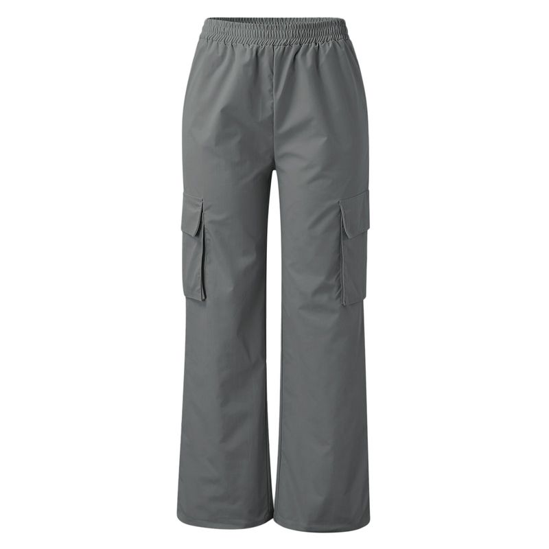 Damenbekleidung Gürtellose Hose Hohe Taille Saison Weite Beinhose Gerade Lockere Temperament Pendlerhose Freizeithose_voghion.com