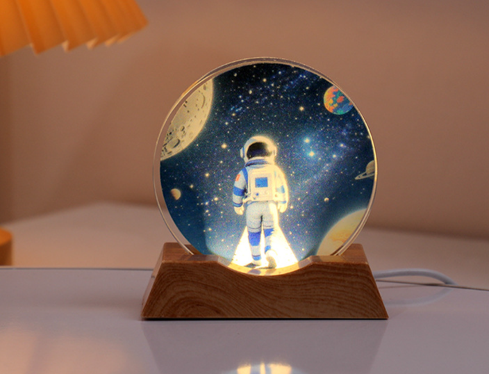 Lampada da notte luminosa in cristallo stampato a forma di coniglio di giada lunare, regalo per la festa di metà autunno per amici e parenti_voghion.com