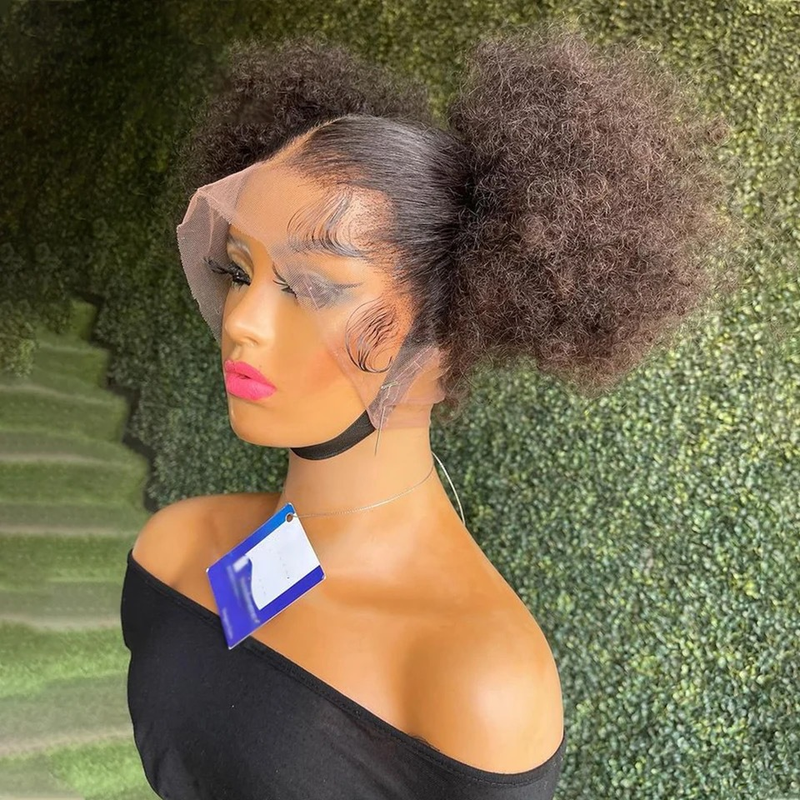 Black Ladies Front Lace parykk Sett Nyankomst parykk Fluffy Langt krøllete hår Afro_voghion.com