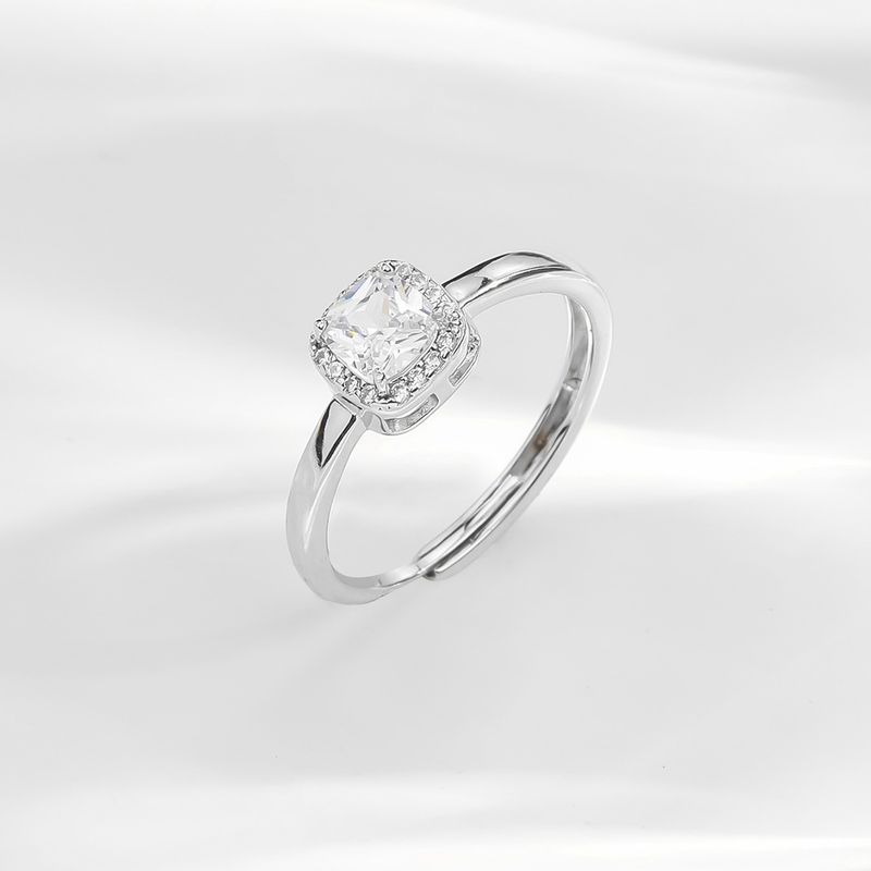Prsten Ženski sterling srebrni moissanite Otvoreni prsten Niche Design Personality Jednostavan modni temperamentni prsten_voghion.com