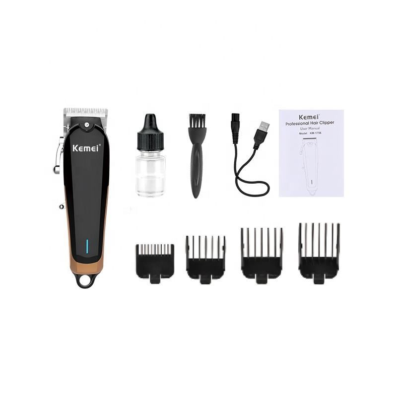 Kemei KM-1756 Tondeuse électrique haute puissance 10 W Tondeuse professionnelle Charge USB Coupe cheveux Hine Barber_voghion.com