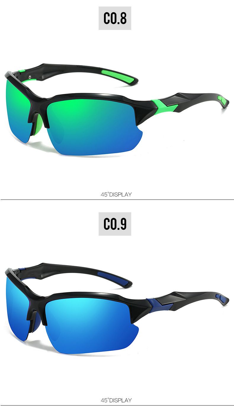 New Outdoor Sports Half-Frame Polarized Sunglasses For Men Cycling Running Fishing Lightweight Goggles_voghion.com
