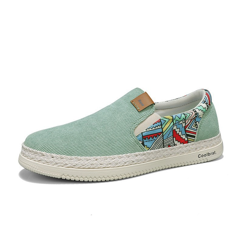 Summer Canvas For Men Casual Slip-On Ethnic Style Lazy Old Beijing Cloth Trendy Men's Shoes_voghion.com