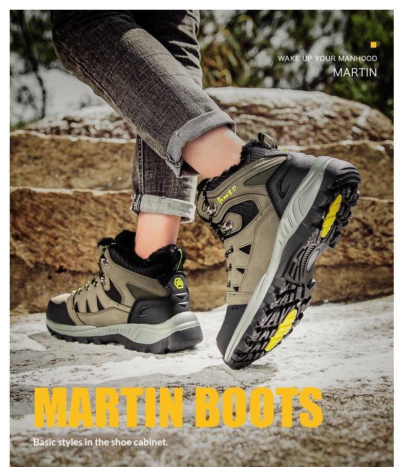 Voyage Winter High-Top-Baumwollstiefel in großen Größen für Damen und Herren, fleecegefütterte Outdoor-Sportschuhe, kältebeständige und warme Kurzstiefel,_voghion.com