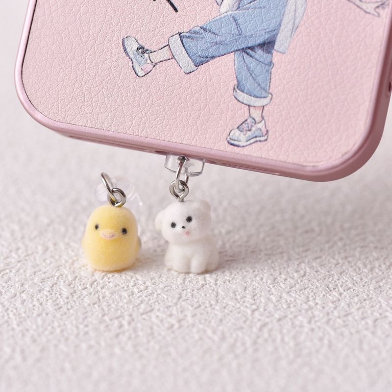 Neu Strömten Cartoon Tier Jubeln Ente Telefon Staub Stecker Lade Port Zubehör Anhänger Typ-C_voghion.com