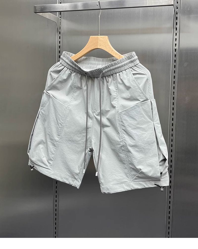 2024 Zomer Nieuwe Grote Zak Functionele Stijl Losse Sport- en Casual Shorts Rechte Ademende 5/4 Broek_voghion.com