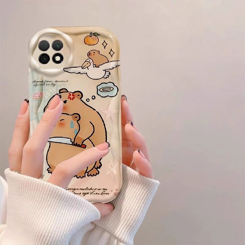 Für Samsung S24 S23 S22 S21 Plus Ultra S20 FE A34 A06 A05 A04 A03 A55 A54 A35 M55 M54 M34 M35 M55 M14 M15 Nette Anime Blau Fisch Capybara Fall_voghion.com