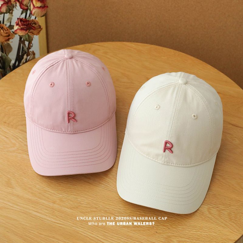 Cappellino da baseball R Label - Originale design a becco d'anatra con tesa larga e parte superiore morbida, cappello da sole con protezione UV per l'estate (cinturino regolabile)_voghion.com