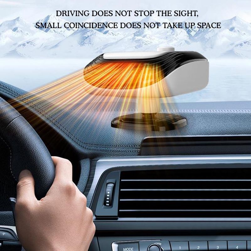 Riscaldatore per auto invernale veloce 120w Ventilatore elettrico riscaldato Parabrezza Riscaldamento raffreddamento Per camion RV SUV Viaggio Camper L2O3_voghion.com