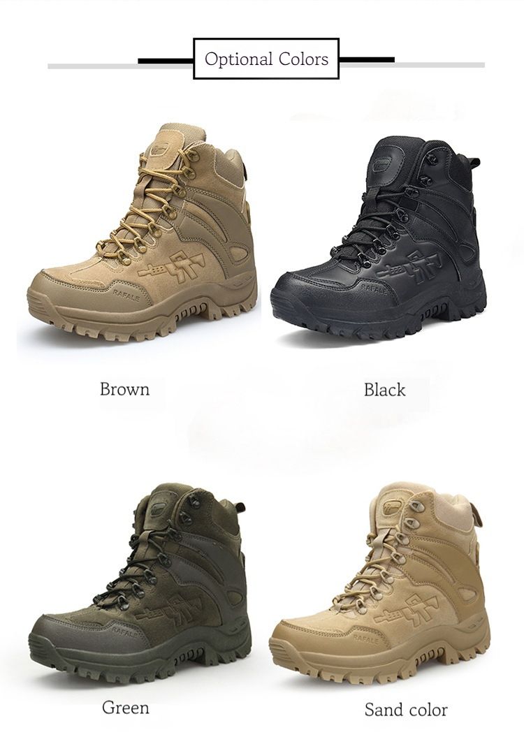 Große Größe Neue High-Top Outdoor Taktische Stiefel Wüstenstiefel Herren Warme Schneestiefel Wanderschuhe_voghion.com