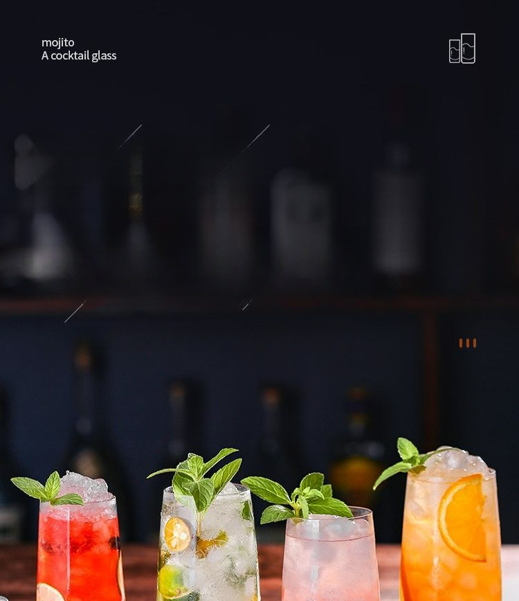 Mojito Cocktail Highball Longdrink Collins Saft Tasse Wein Mixglas_voghion.com
