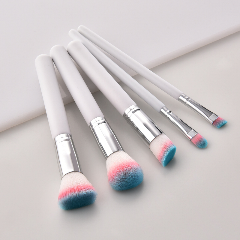 5-teiliges Make-up-Pinsel-Set, Beauty-Tools, Schwarz, Schwarz, Gold, Schwarz, Silber, loser Puderpinsel, Flachpinsel, GUJHUI_voghion.com