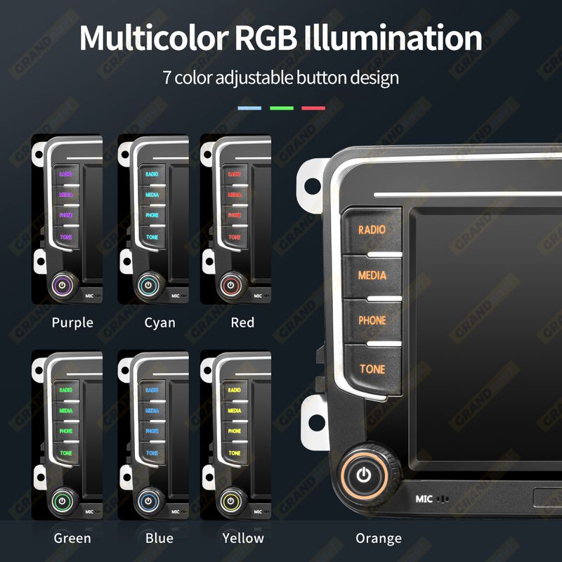 GRANDnavi Android13 Car Radio GPS For VW Skoda Octavia Golf 5 6 Touran Passat B6 Polo Jetta 2Din Multimedia Player_voghion.com