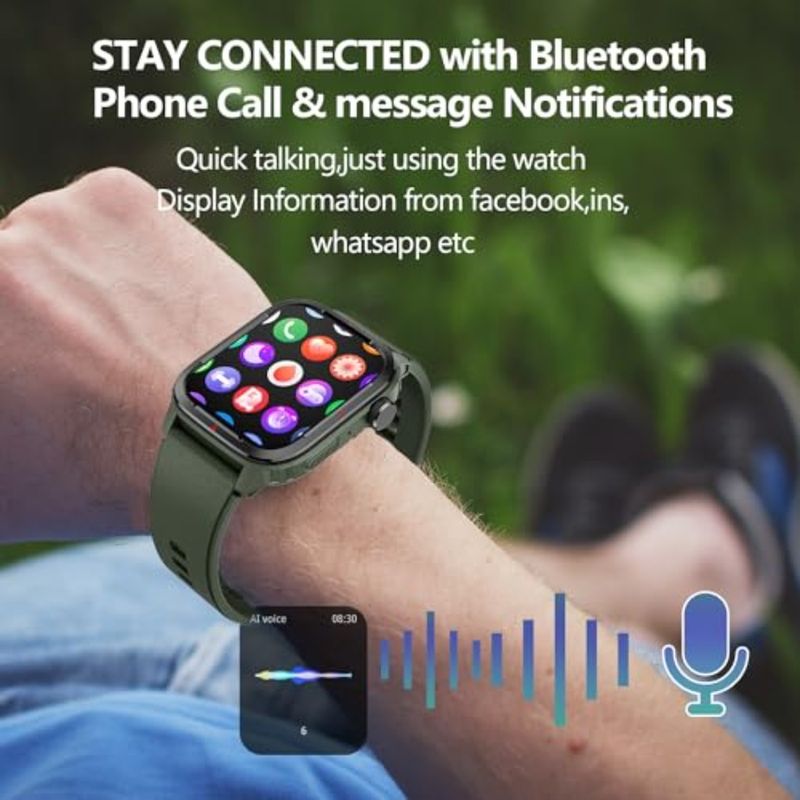 Smart Watch 1,8 Zoll Elektronische Sportmarke Smart Watch Kompatibel mit iOS- und Android-Telefonen Überwachen Sie den Blutsauerstoff_voghion.com
