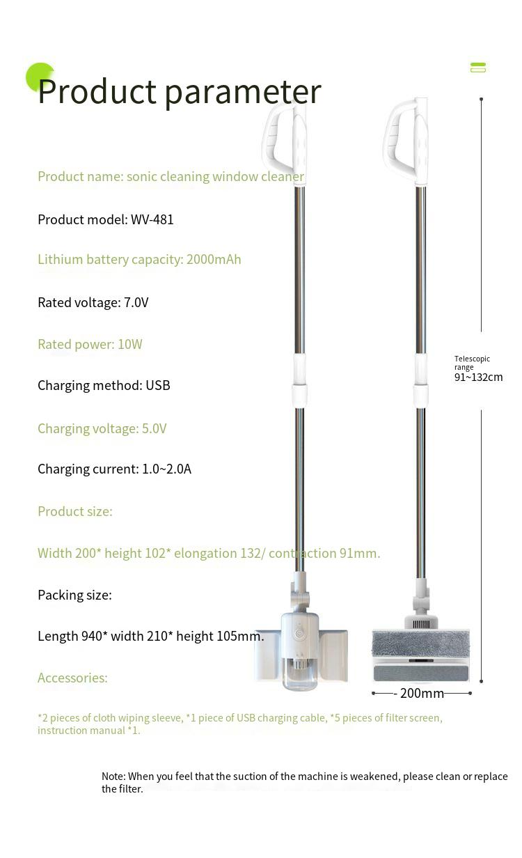 Fourth Generation Electric Robot Rechargeable Telescopic High-Altitude Lazy Vacuum Household Cleaning Glass Wiper_voghion.com