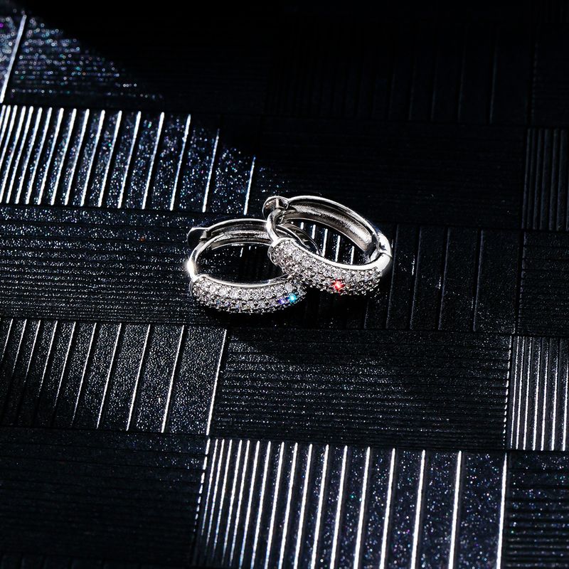 Mode Ohrringe Hip Hop Stil Männer und Frauen Ring Ohrringe Frauen galvanisierte Diamant eingebettet Ohrringe_voghion.com
