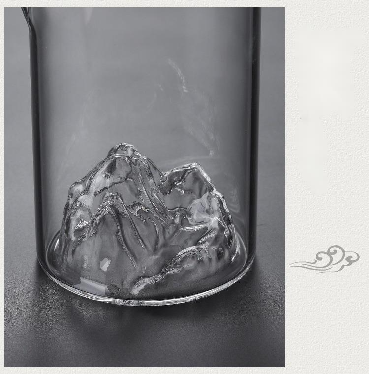 Walnut Chip Heat-resistant Glass Fair Kung Fu Set, Sea, Mountain View, Public Cup, Large Tea Divider, Even Cup_voghion.com