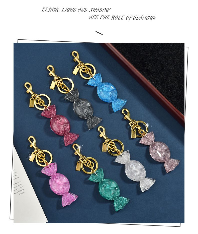 Ciondolo per borsa di caramelle con foro posteriore in resina AB, cristallo trasparente, perline colorate, accessori_voghion.com