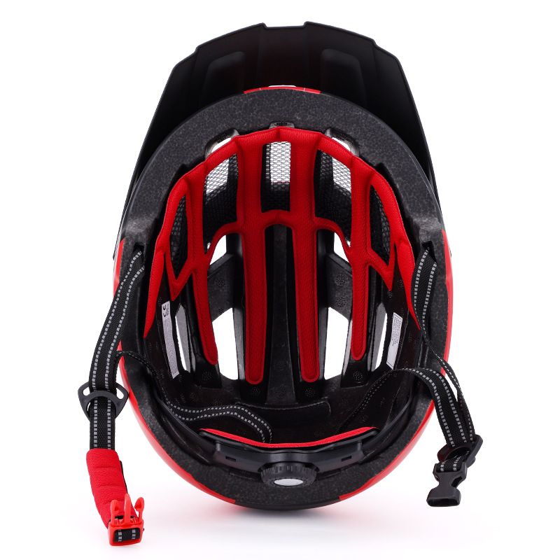Mountainbikehelm Vëloshelm Männer a Fraen Magnéitesch Brëll mat Rand Vëloshelm_voghion.com