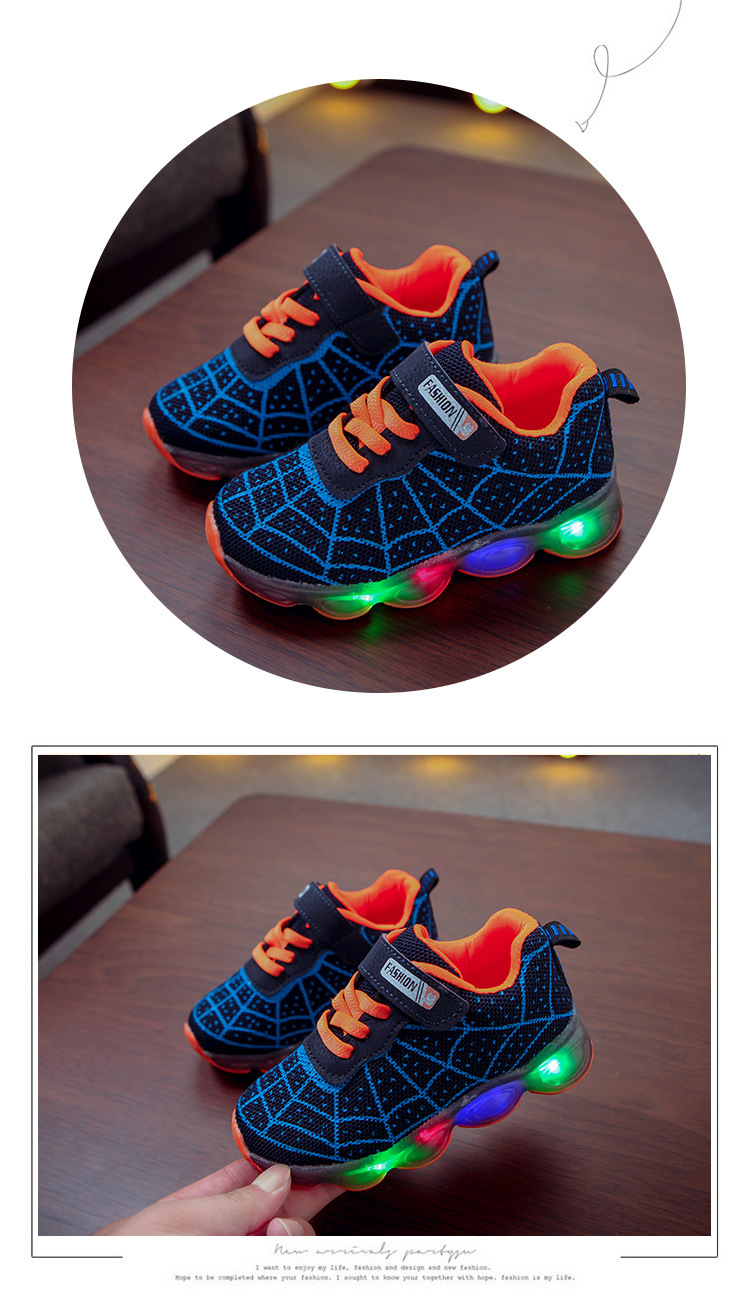 Spring And Autumn Children's Shoes Children's Light Shoes Running Shoes For Boys And Girls Baby Flashing Single Shoes Led Light Sneakers Net Surface_voghion.com