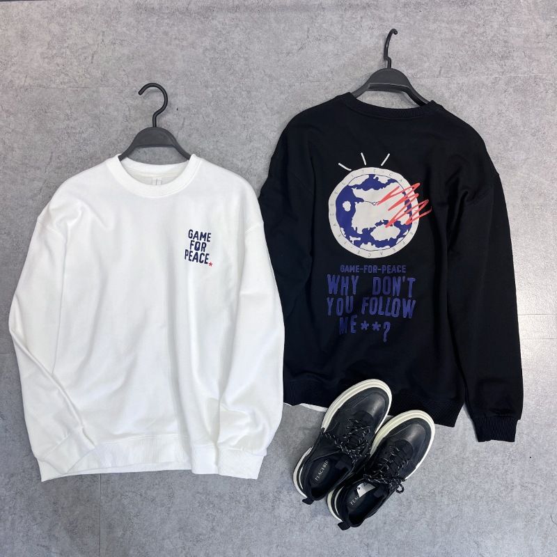 Men's Clothing Men's autumn and winter round neck sweatshirt letter printing youth fashion loose couple pullover sweatshirt trend_voghion.com