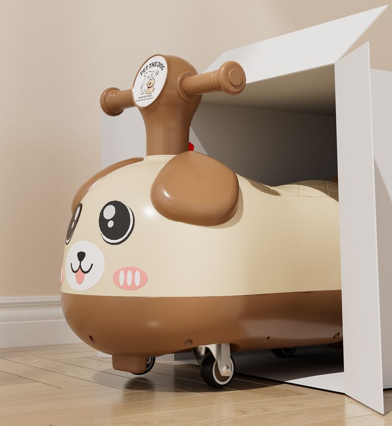 Scooter multifunzionale antiribaltamento per bambini transfrontalieri Peanut, girello Yoyo Twist Car per bambini da 1 a 3 anni_voghion.com