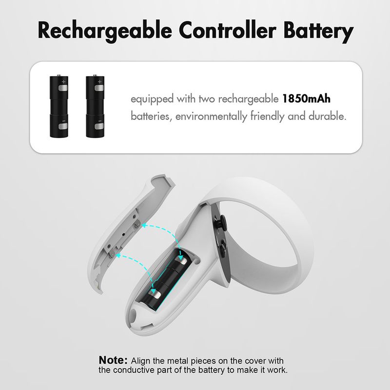 Schnellladestation für Oculus Quest 2 VR-Controller, magnetische Ladestation mit Akku für Oculus Quest 2 Zubehör_voghion.com
