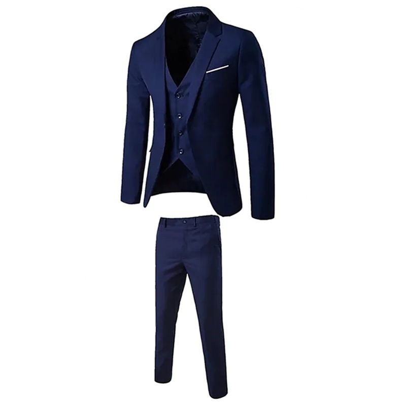 Ensemble trois pièces pour homme adulte, gilet et pantalon, style décontracté ou formel, idéal pour l'exportation européenne et américaine._voghion.com