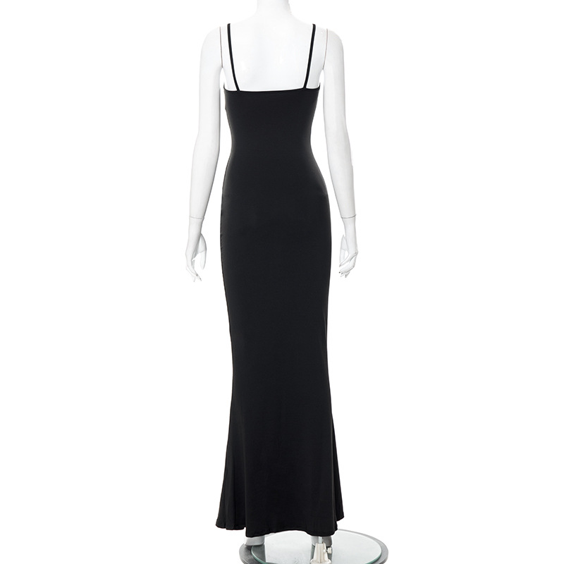Women's room peach pure slimming peach hip strap long fishtail skirt_voghion.com