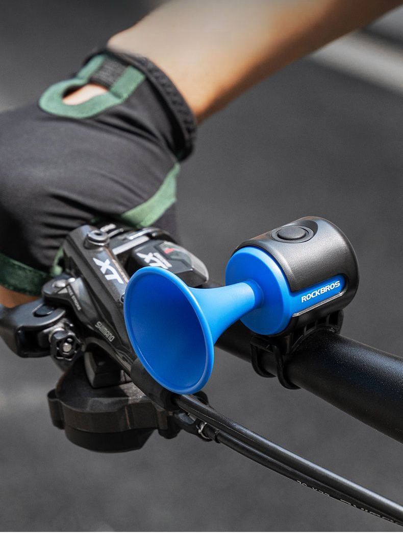 Klaxon de vélo universel Rock Brothers pour vélos électriques de route et de montagne, sonnette d'avertissement pour vélos d'enfants_voghion.com