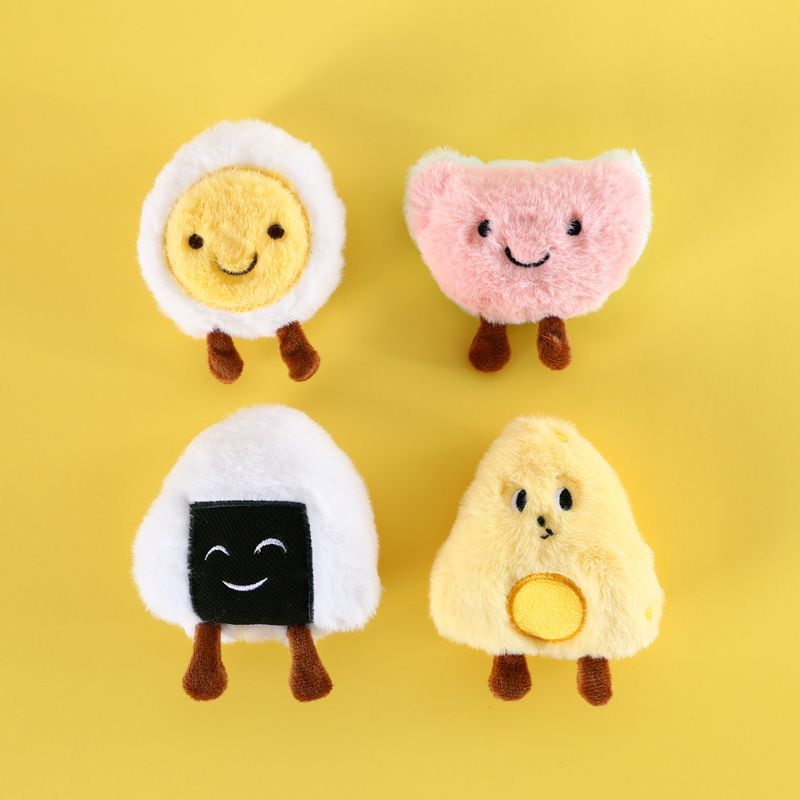 Jouet en peluche pour animaux de compagnie, herbe à chat, cloche intégrée, fournitures pour chats, divertissement apaisant pour chaton, œuf frit, boule de riz_voghion.com