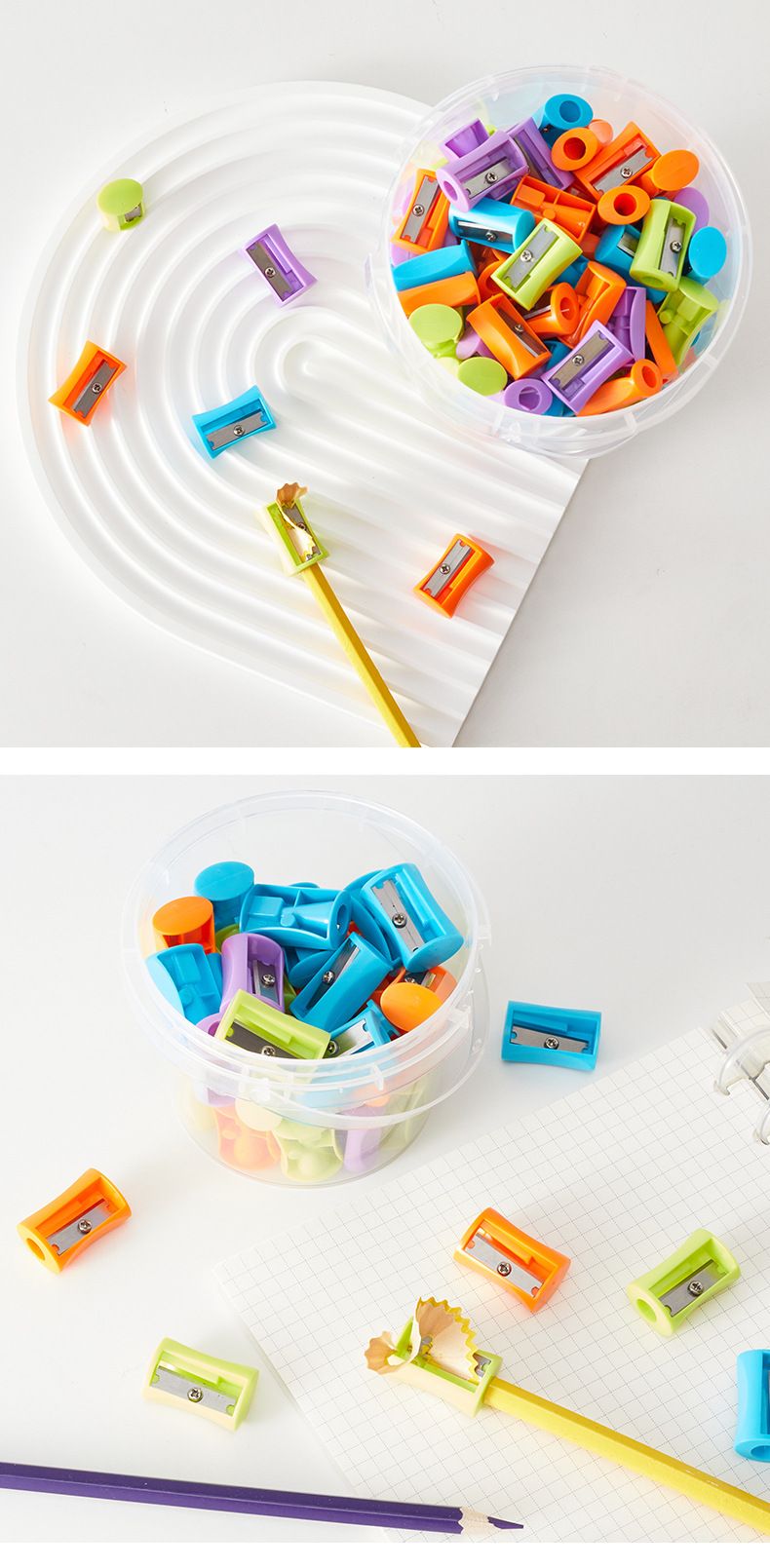 Bulk Pencil Sharpeners – Manual Plastic Pencil Sharpener For Students, Office & Home Use – Assorted Colors_voghion.com