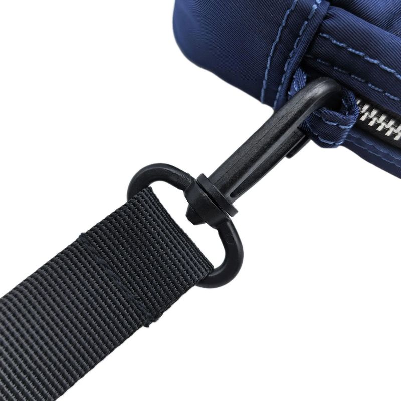 Wasserabweisende Unisex-Umhängetasche aus Nylon – RFID-blockierende Geldbörse mit mehreren Fächern (Reißverschluss, minimalistisches Design, 20 x 11,5 x 5 cm)_voghion.com