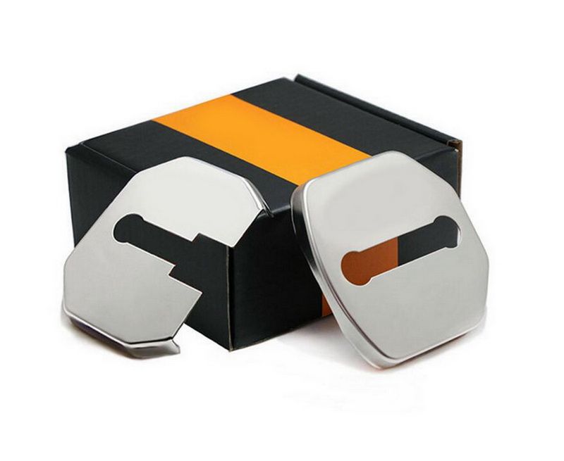 5 Pcs Accessories Vehicles Protective Car Door Lock Cover Stainless Steel 13 EcoSport Left 3 Right 2 for Ford_voghion.com