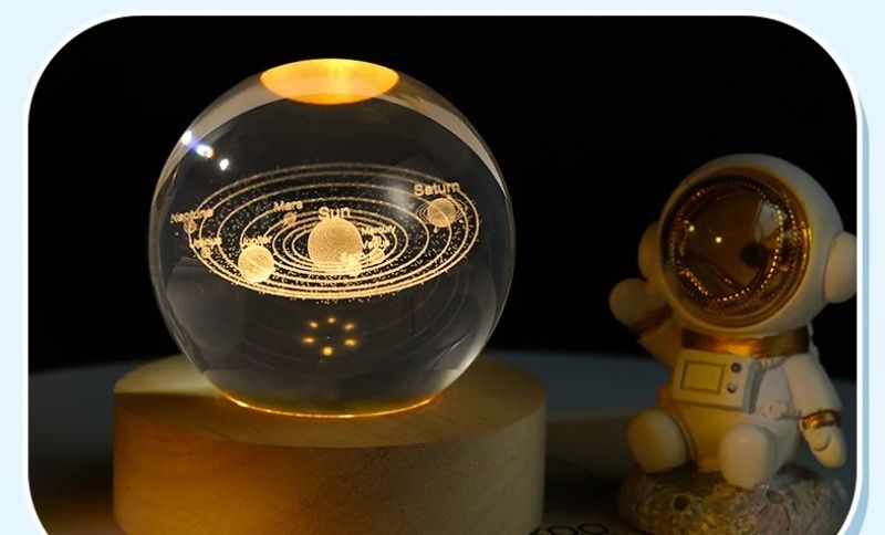 3D Moon Crystal Ball Astronomy Galaxy Solar System Saturn Luminous Balls Snow Glass Globe Night Light For Home Desktop_voghion.com