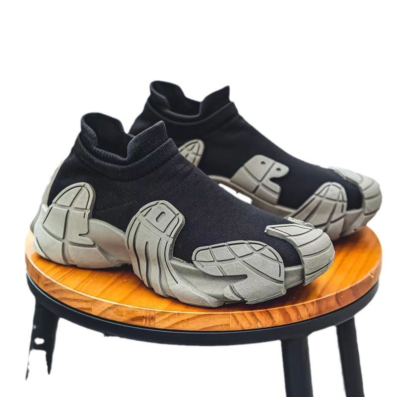 Tüm Mevsimlere Uygun Erkek Rahat Yumuşak Çorap 2025 Yeni Slip-On Kalın Tabanlı Baba Ayakkabıları_voghion.com