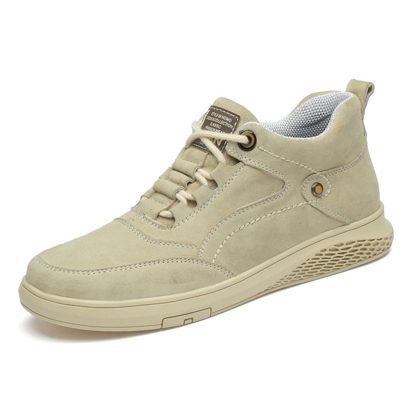 Scarpe casual da uomo in pelle di maiale retrò con rialzo invisibile per uomo_voghion.com