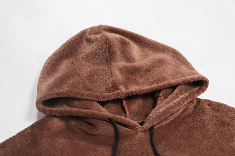 Conjunto de sudadera y jogger de polar extragrande para hombre: ropa de estar por casa acogedora para el invierno (tallas S-2XL, 260 g/m², manga raglán, gris, negro y camel)_voghion.com