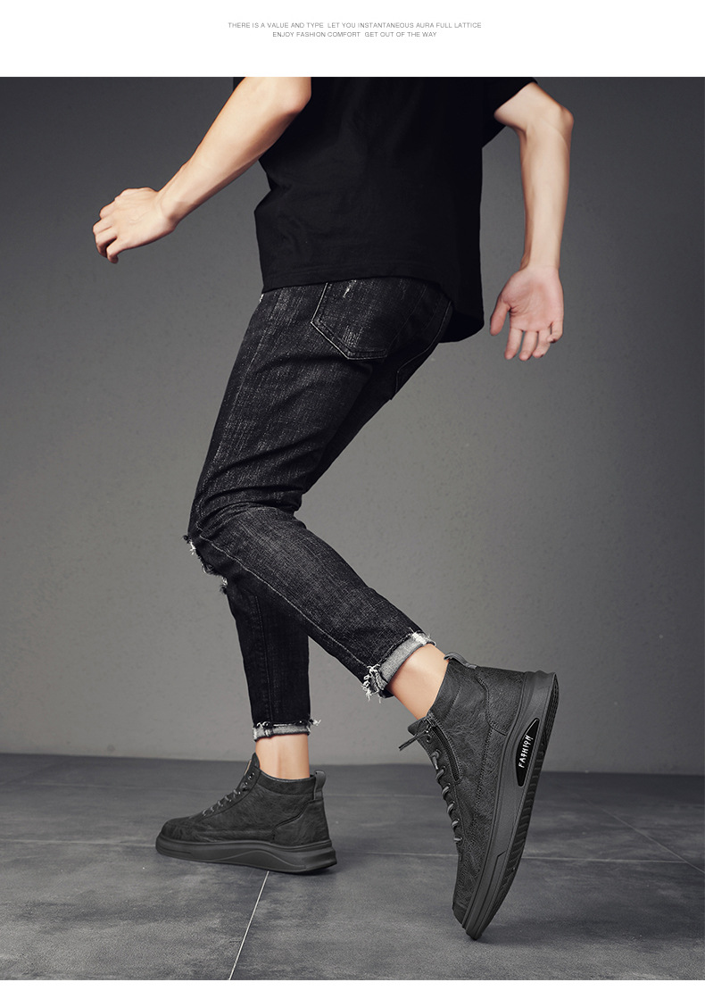 High-Top Herbst Britischen Stil Casual Leder Schuhe Herren Schwarz Mid-Top Sneakers Sommer Wasserdichte Martin Stiefel Trendy_voghion.com