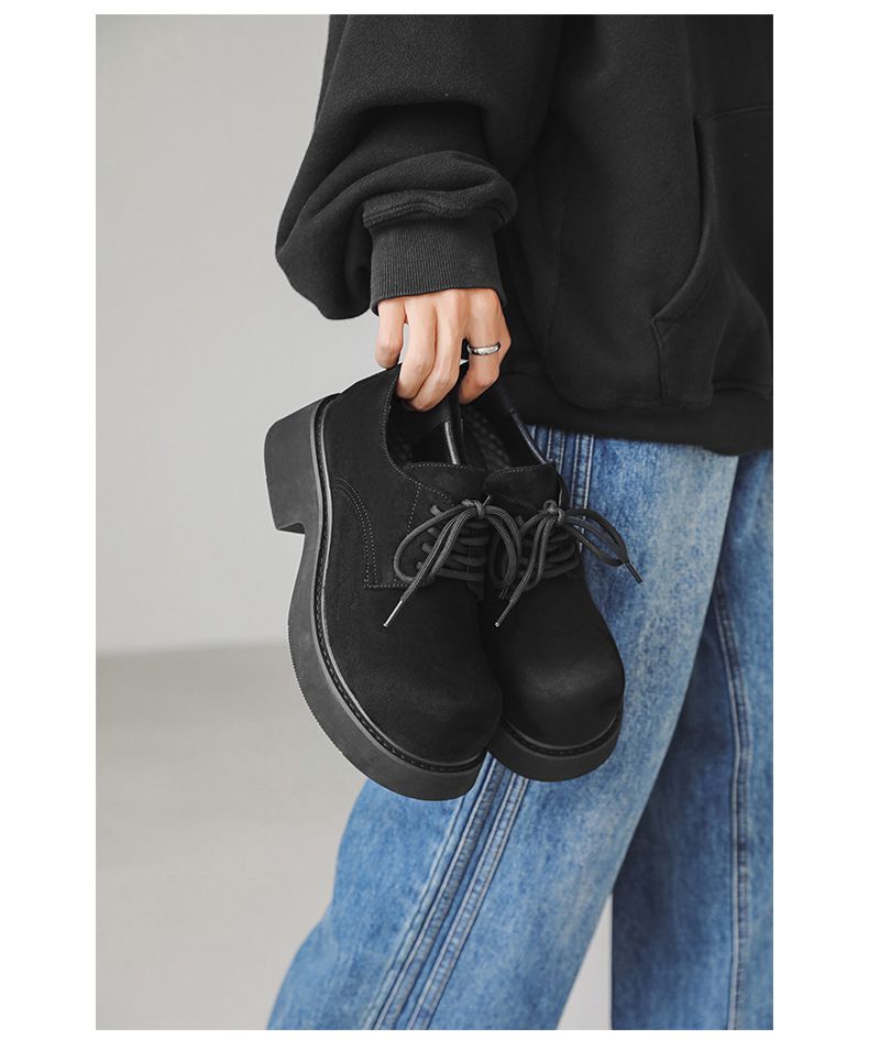 Kleine Lederschuhe Casual Herren Plateau Retro Big Head Lederschuhe Erhöhen Herrenschuhe_voghion.com