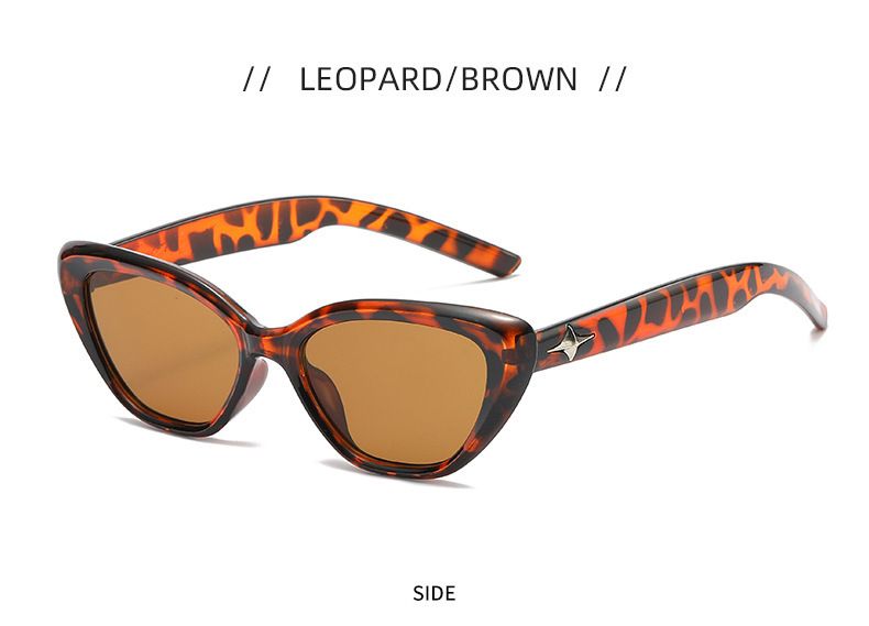 Gafas de sol retro de triángulo con forma de ojo de gato y cara pequeña para mujer, de gama alta, con montura pequeña en color negro, a prueba de sol, con forma de fotografía_voghion.com