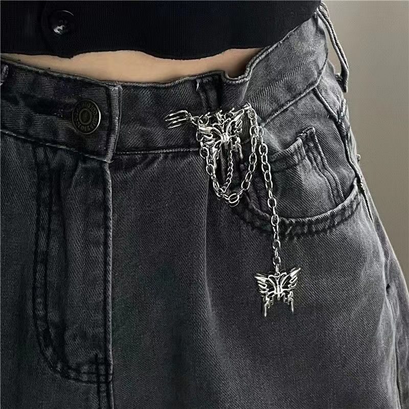 Spilla a farfalla per donna, versatile riduttore per cintura, strumento di serraggio, fibbia per cintura semplice Ins Fashion per abiti_voghion.com