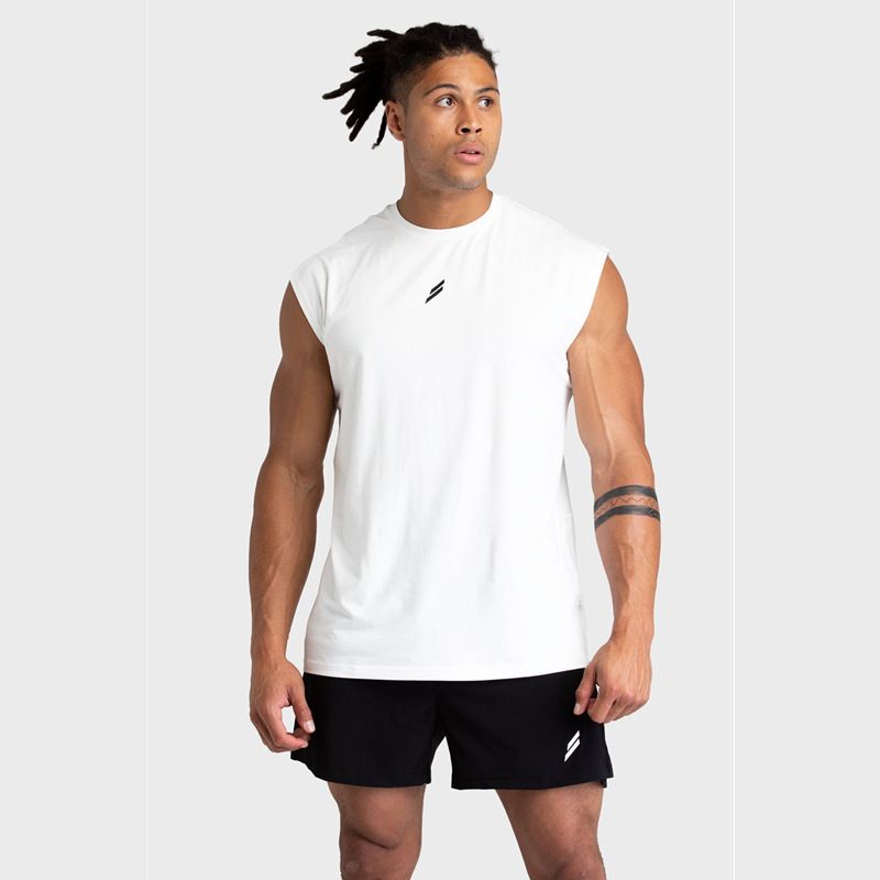 Neu Fitness Sport Weste Herren Sommer Casual Running Training Lose Plus Größe Baumwolle Rundhals Unterhemd_voghion.com